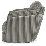 Ashley Furniture - TIE-BREAKER FOG SWIVEL GLIDER RECLINER - Dark Gray Fabric - Recliners - Additional View 7