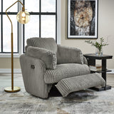Ashley Furniture - TIE-BREAKER FOG SWIVEL GLIDER RECLINER - Dark Gray Fabric - Recliners - Additional View 8