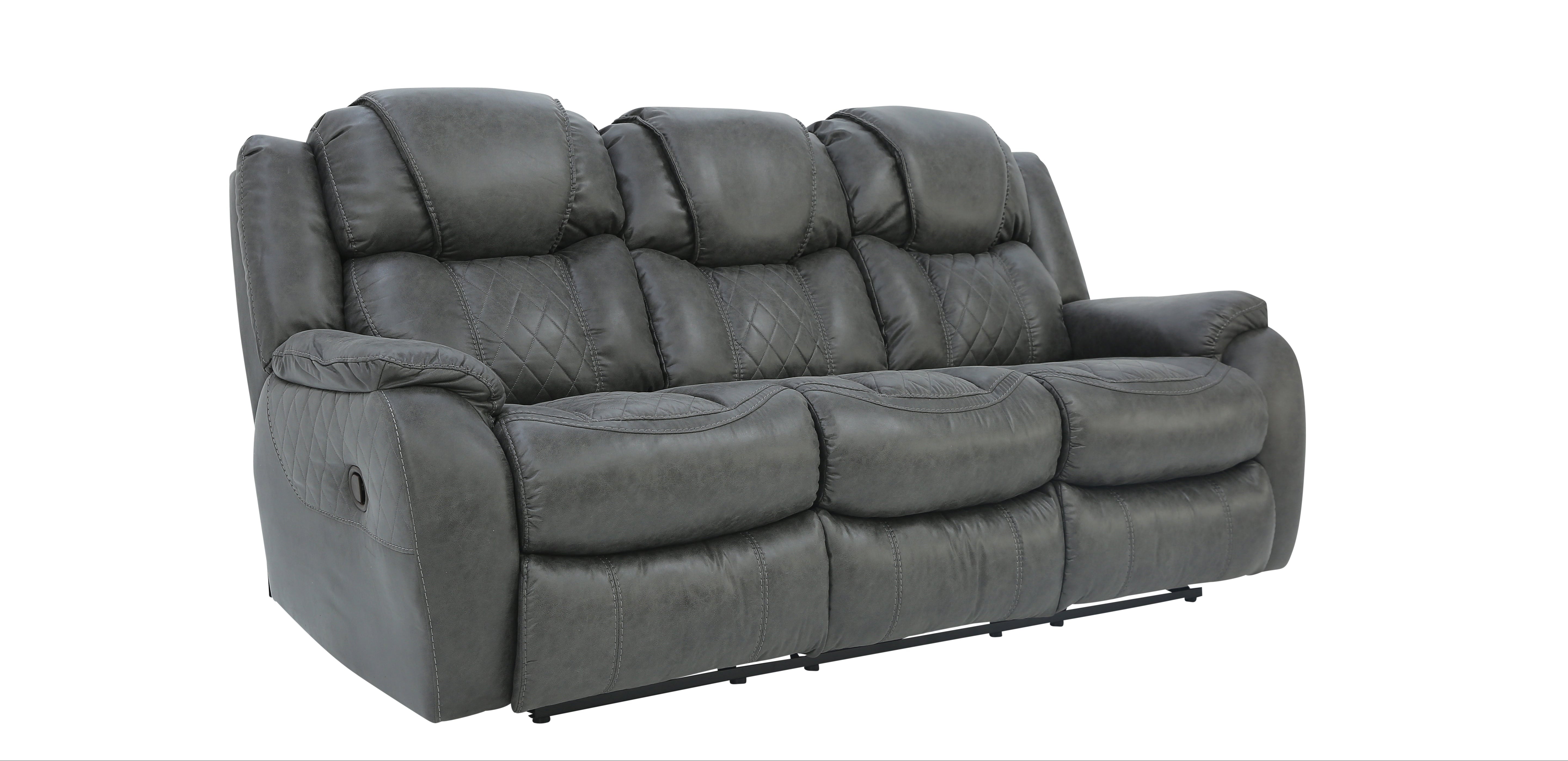 Cason Reclining Sofa - Steel - Additional View 1