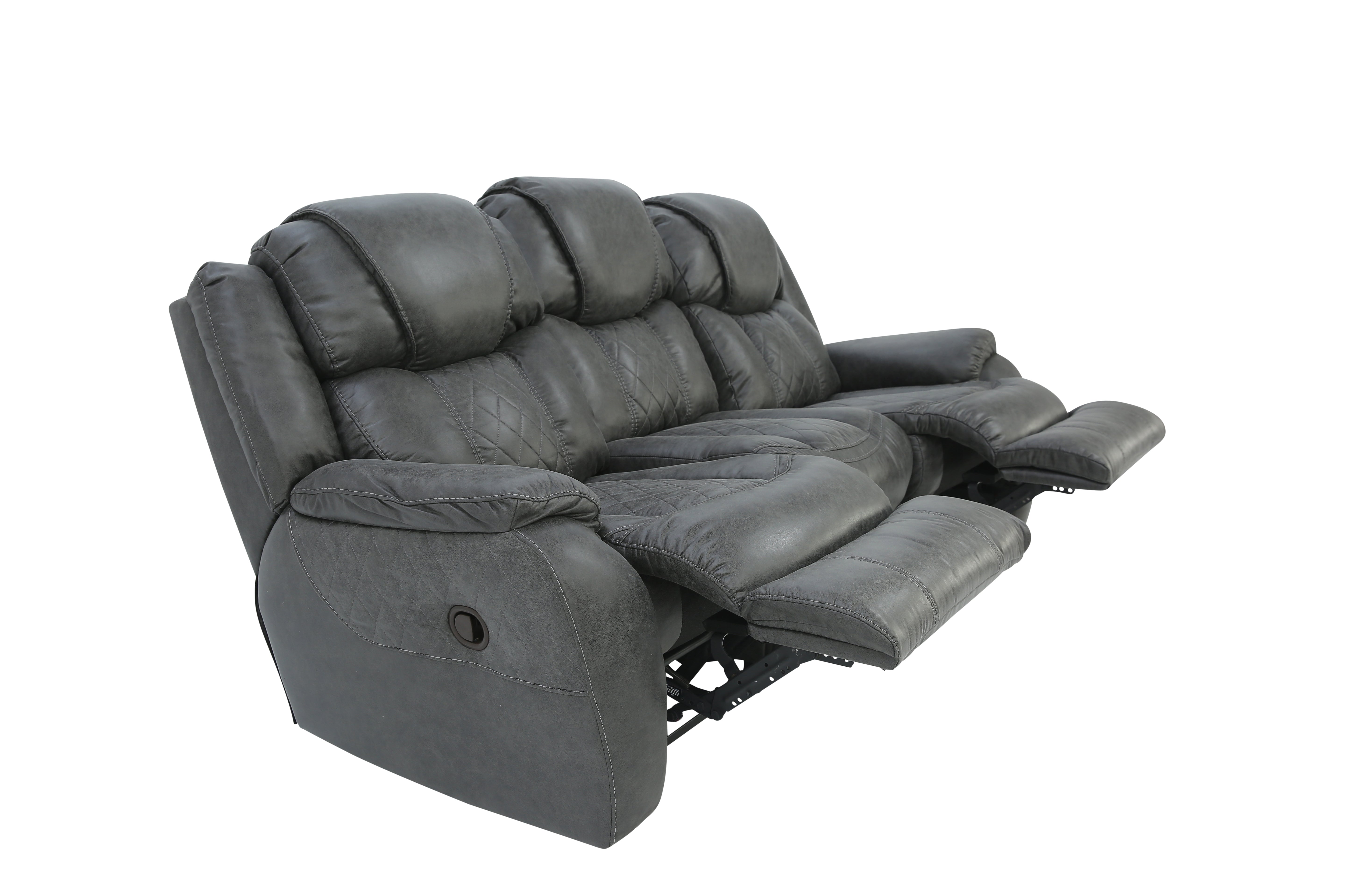 Cason Reclining Sofa - Steel - Additional View 2