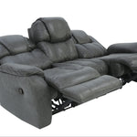 Cason Reclining Sofa - Steel - Additional View 3