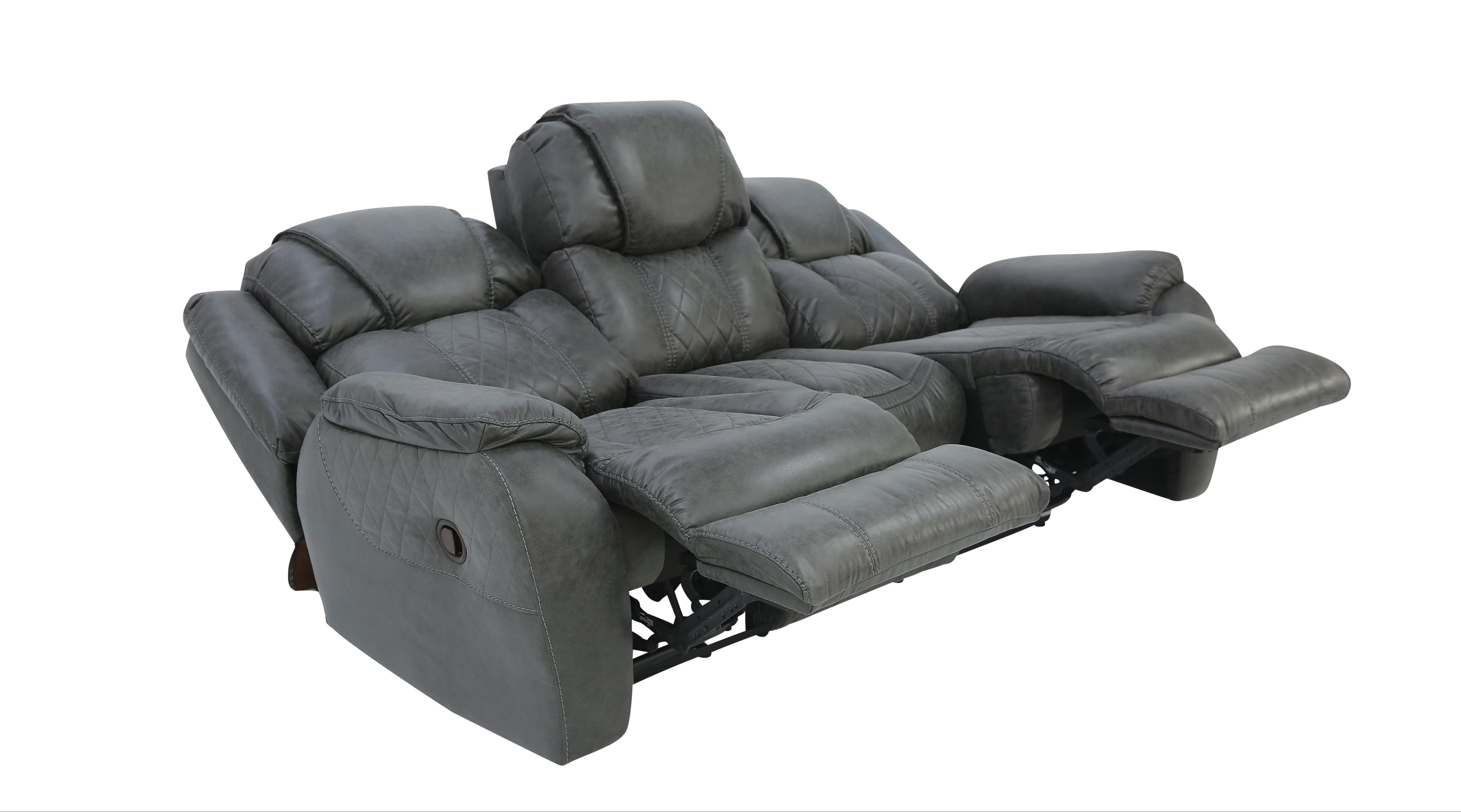 Cason Reclining Sofa - Steel - Additional View 3