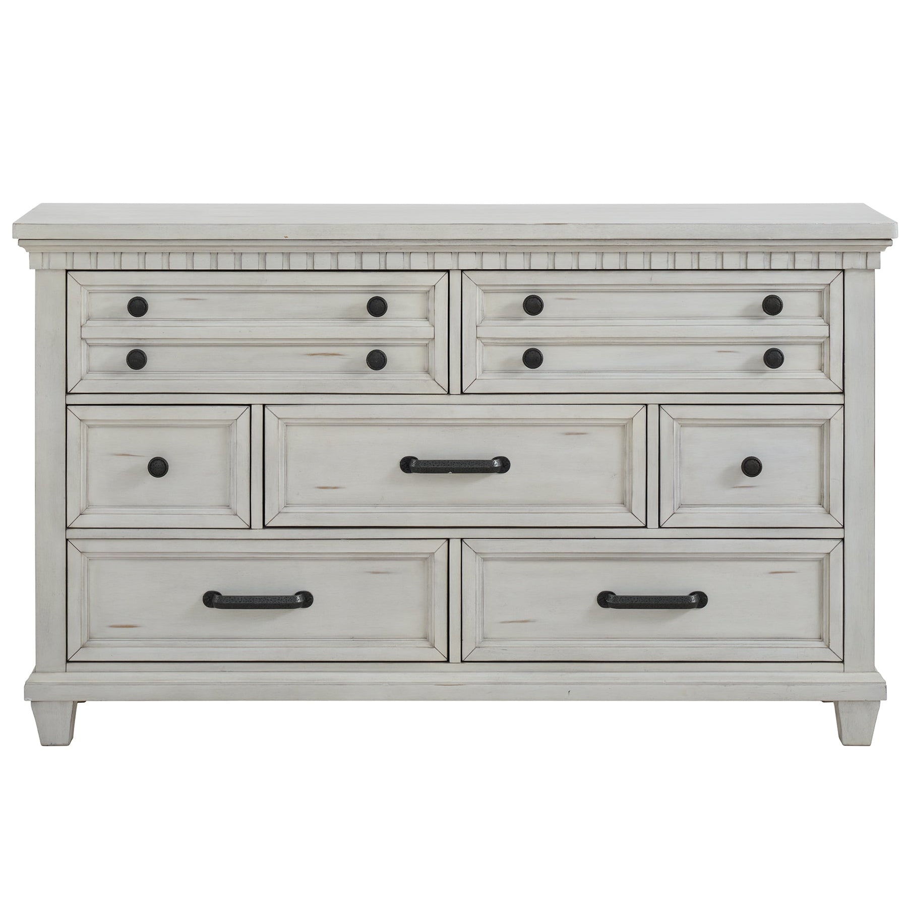 Elements International - Mccoy Dresser - Antique White - Wood - Dresser & Mirror - Additional View 2
