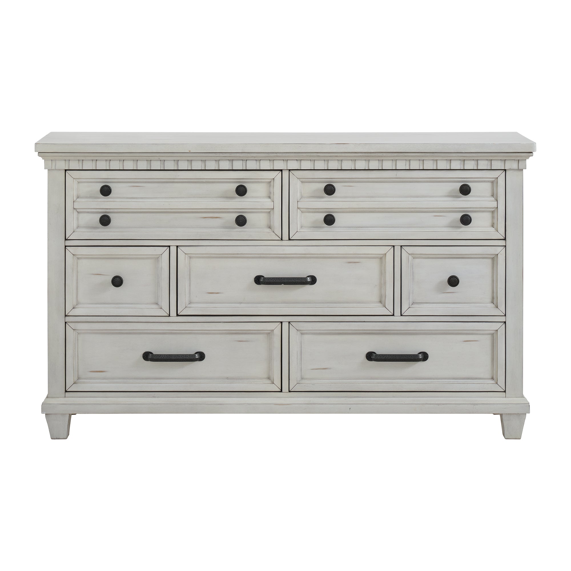 dresser antique white T4TREAM Farmhouse 7 Drawers for Bedroom, 54" Wide Wood Rustic Chest of Drawers with Natural Texture, Vintage Design, Storage Dressers Organizer for Bedroom, Living Room, Hallway, : Home Embrace your love of classic details with the intricacies of this beautiful 9 McCoy 7-Drawer Dresser - Antique