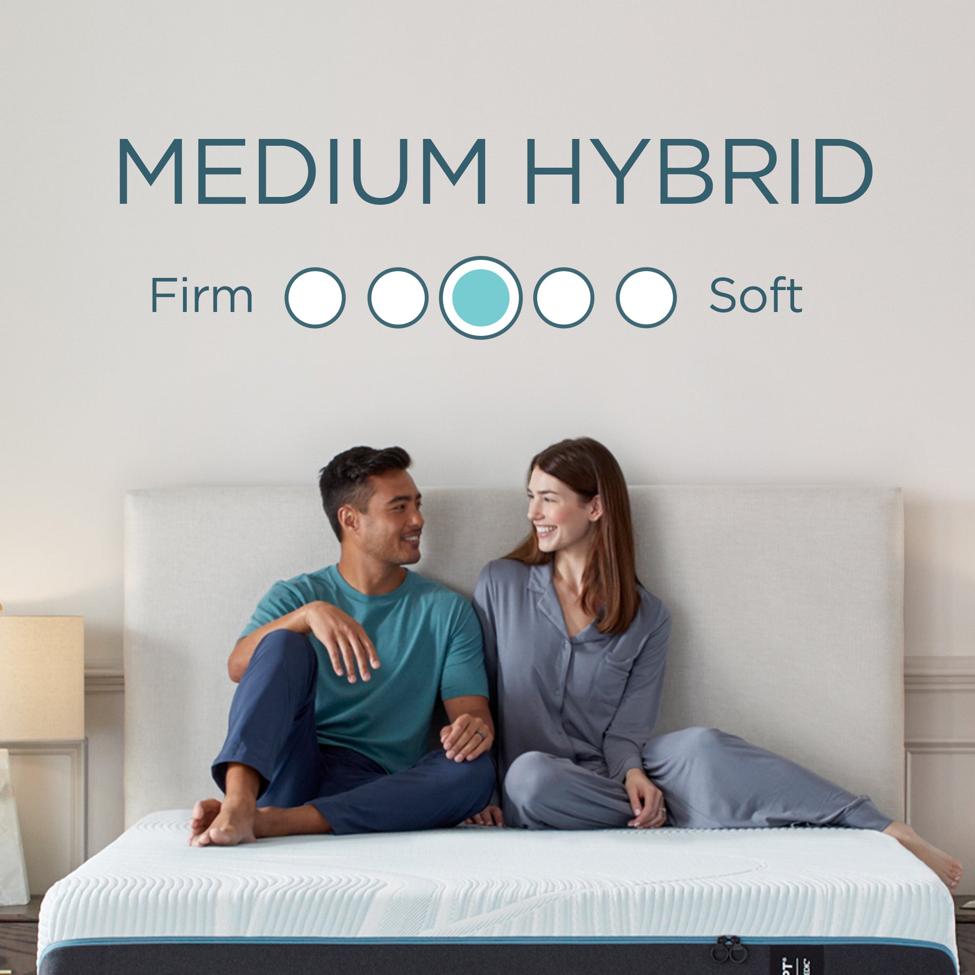 Tempur Sealy - Proadapt 2.0 Medium Hybrid Twin Xl Mattress - White|Black Fabric - Mattresses