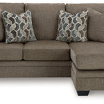 Ashley Furniture - Stonemeade Sofa Chaise - Nutmeg - Dark Brown Fabric - Sofas