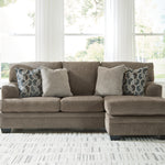 Ashley Furniture - Stonemeade Sofa Chaise - Nutmeg - Dark Brown Fabric - Sofas - Additional View 1
