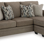 Ashley Furniture - Stonemeade Sofa Chaise - Nutmeg - Dark Brown Fabric - Sofas - Additional View 2
