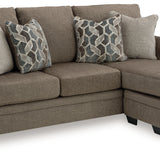 Ashley Furniture - Stonemeade Sofa Chaise - Nutmeg - Dark Brown Fabric - Sofas - Additional View 2