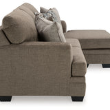 Ashley Furniture - Stonemeade Sofa Chaise - Nutmeg - Dark Brown Fabric - Sofas - Additional View 4