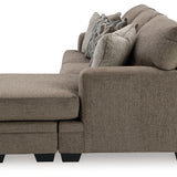 Ashley Furniture - Stonemeade Sofa Chaise - Nutmeg - Dark Brown Fabric - Sofas - Additional View 6
