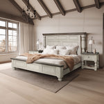 International Furniture Direct - Stone Queen Bed - Beige|Dark Gray Wood - Beds - Additional View 2