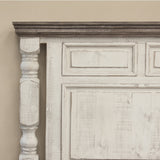International Furniture Direct - Stone Queen Bed - Beige|Dark Gray Wood - Beds - Additional View 4