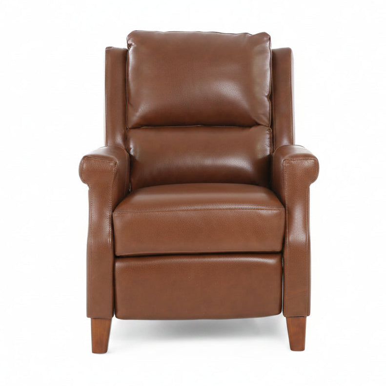 Carenton Leather Push Back Recliner - Caramel