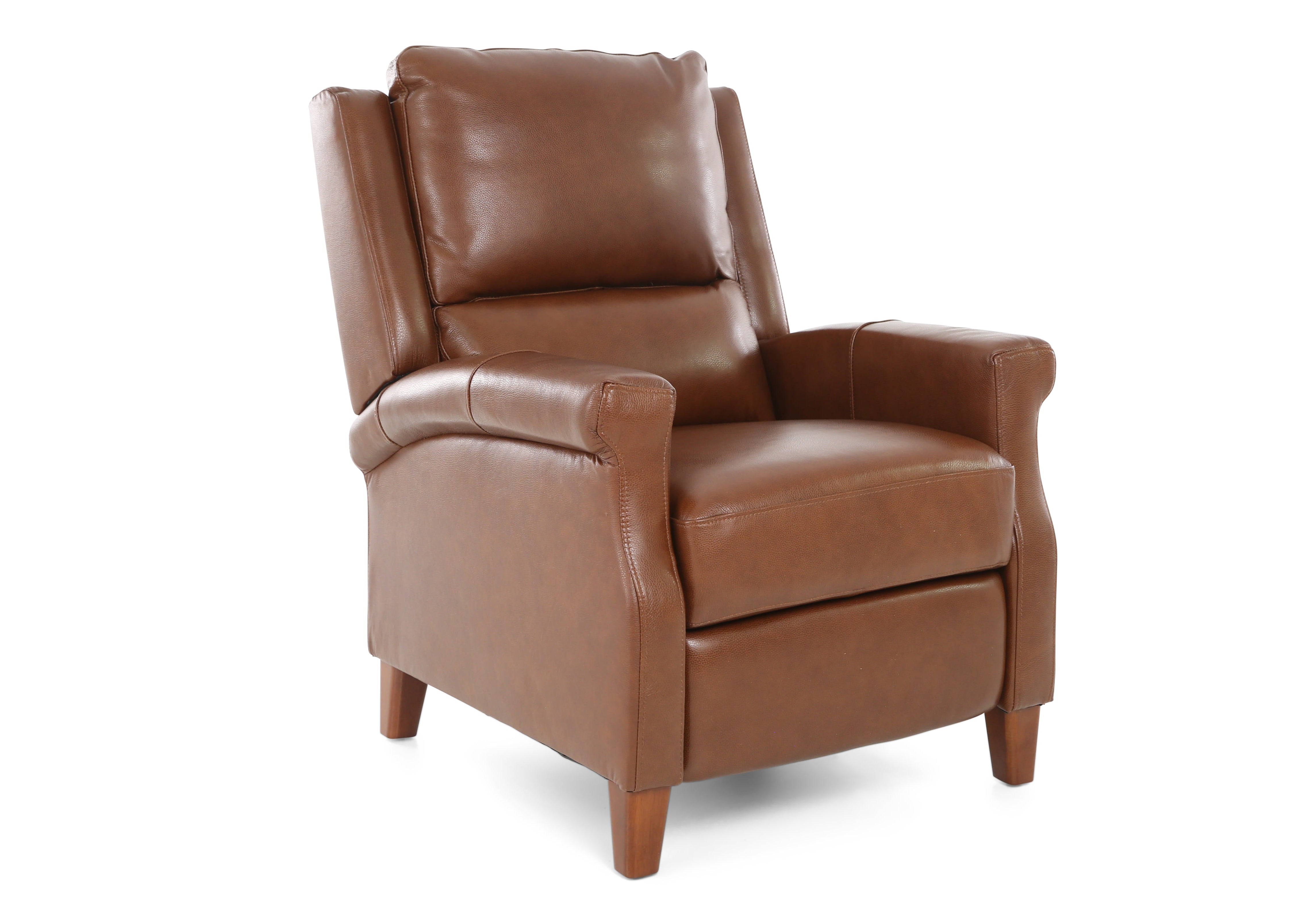 Carenton Leather Push Back Recliner - Caramel - Additional View 1