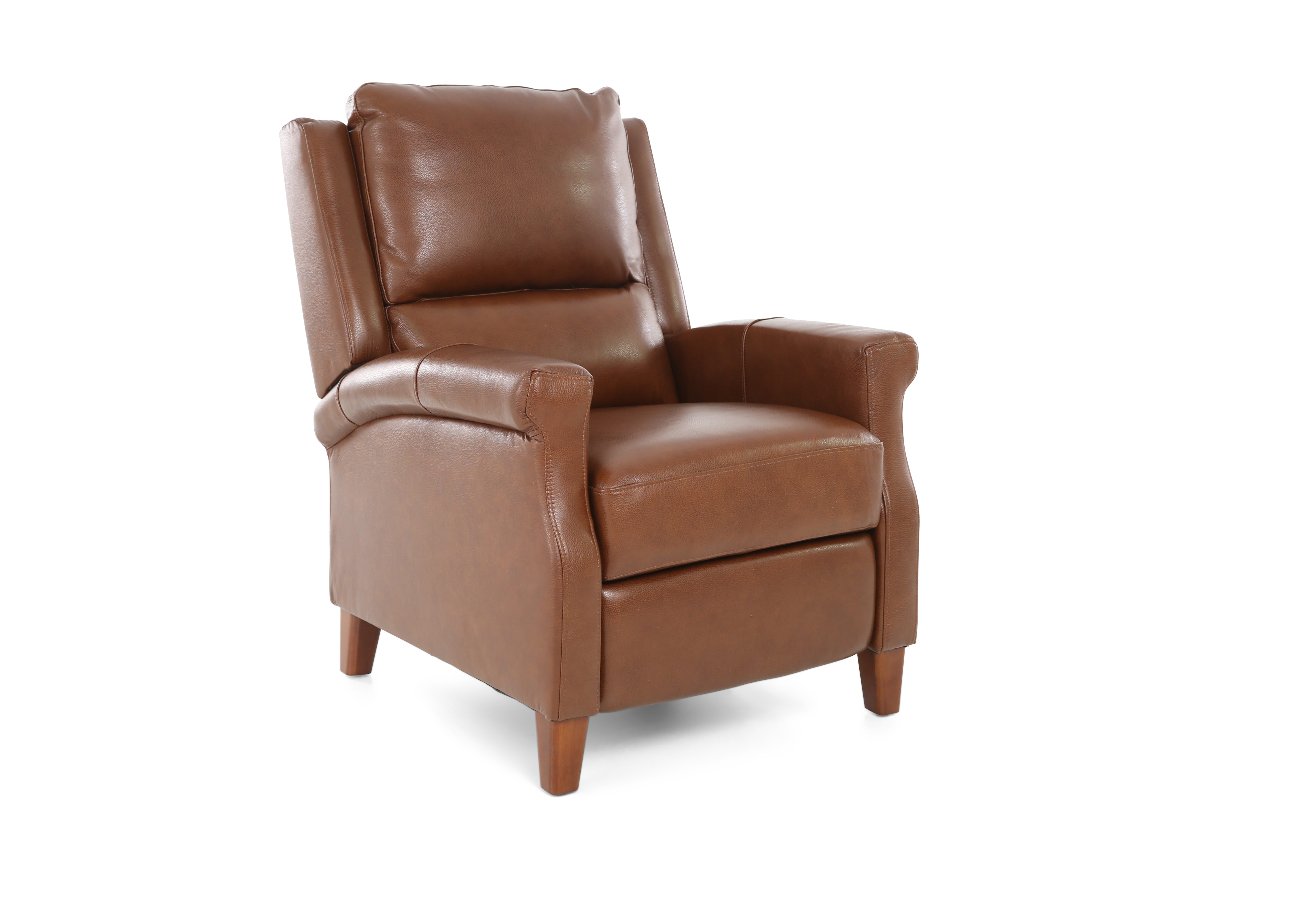Carenton Leather Push Back Recliner - Caramel - Additional View 1