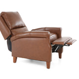 Carenton Leather Push Back Recliner - Caramel - Additional View 2