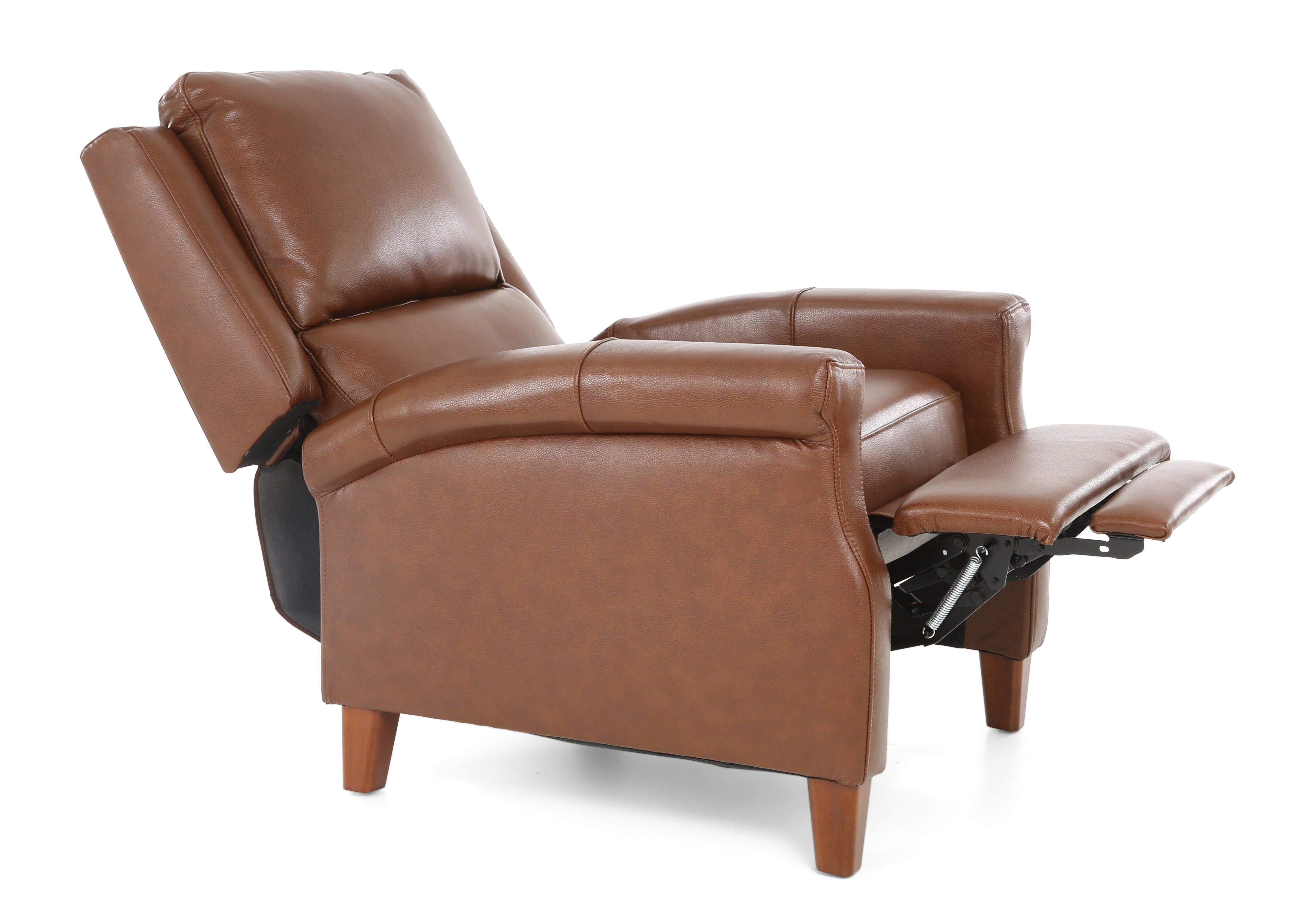 Carenton Leather Push Back Recliner - Caramel - Additional View 2