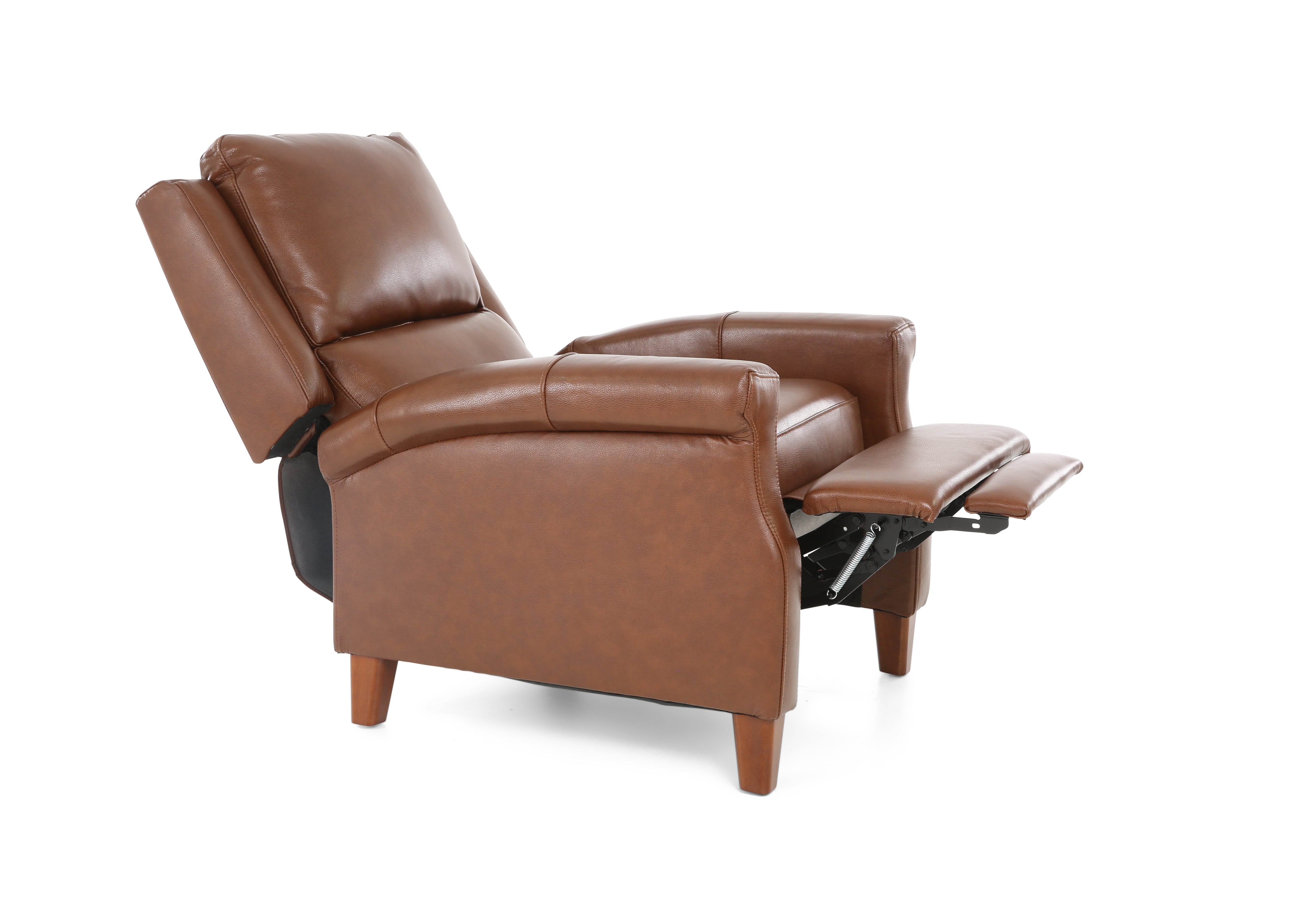 Carenton Leather Push Back Recliner - Caramel - Additional View 2