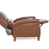 Carenton Leather Push Back Recliner - Caramel - Additional View 3