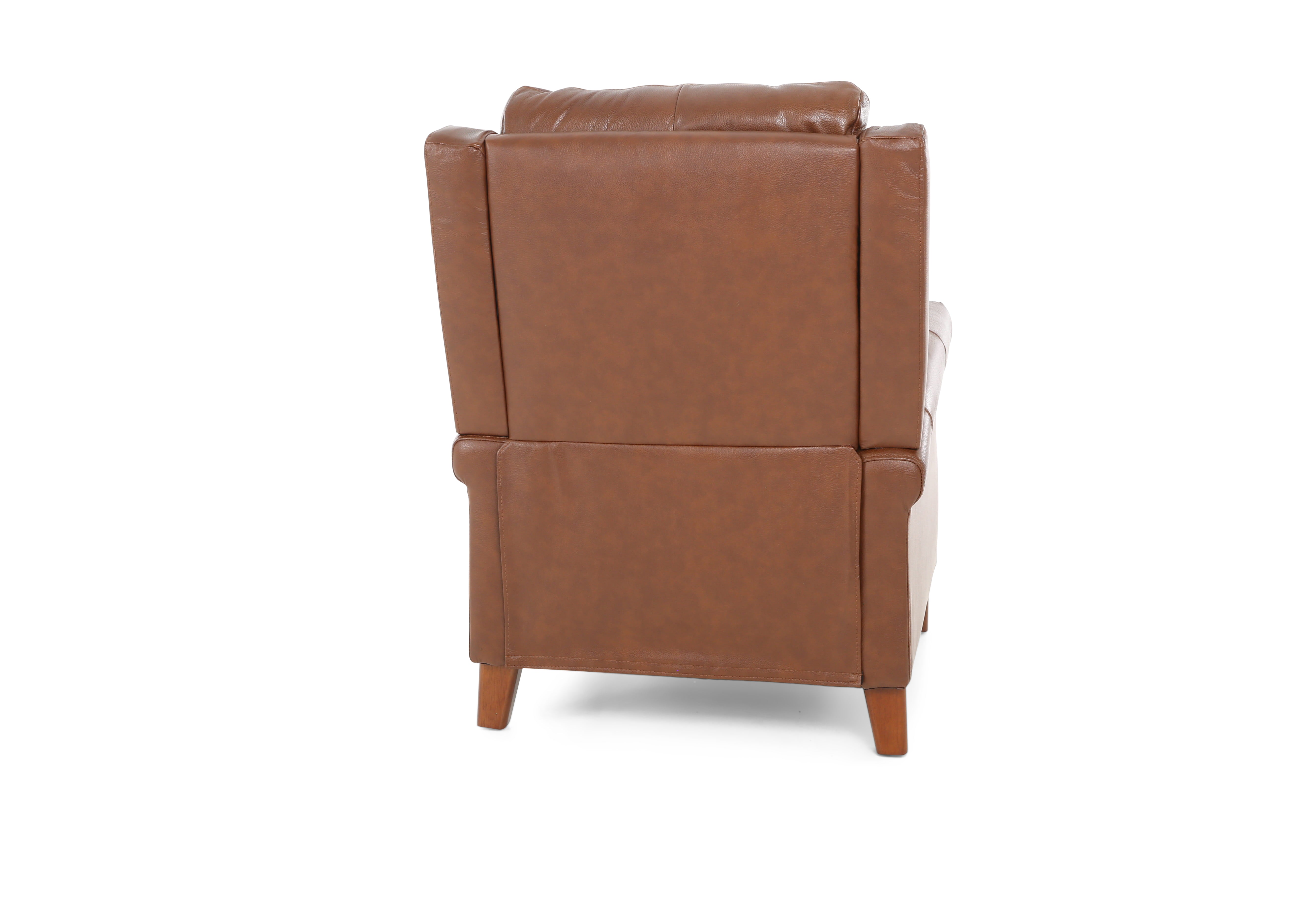 Carenton Leather Push Back Recliner - Caramel - Additional View 4