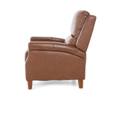 Carenton Leather Push Back Recliner - Caramel - Additional View 5