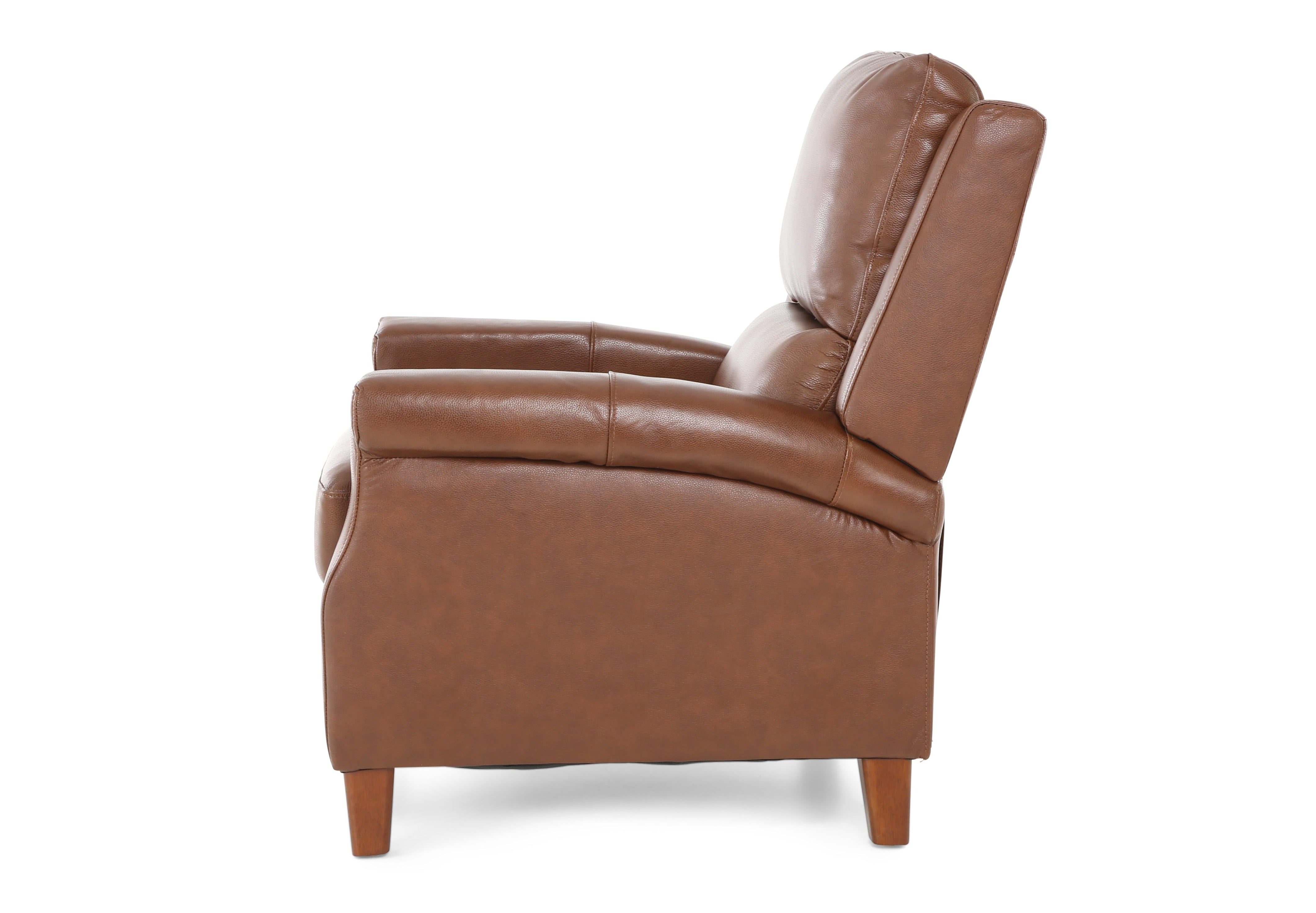 Carenton Leather Push Back Recliner - Caramel - Additional View 5