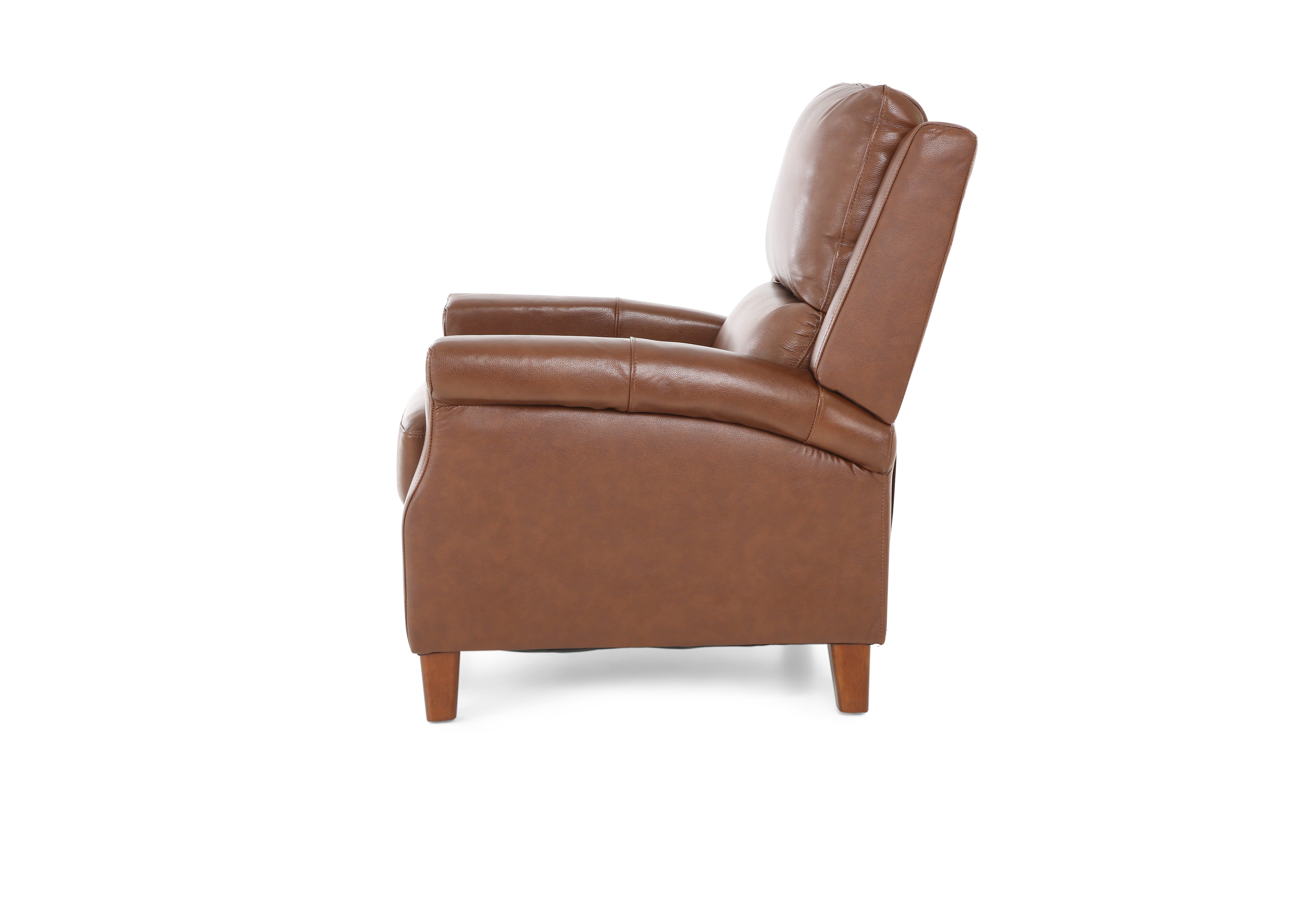 Carenton Leather Push Back Recliner - Caramel - Additional View 5