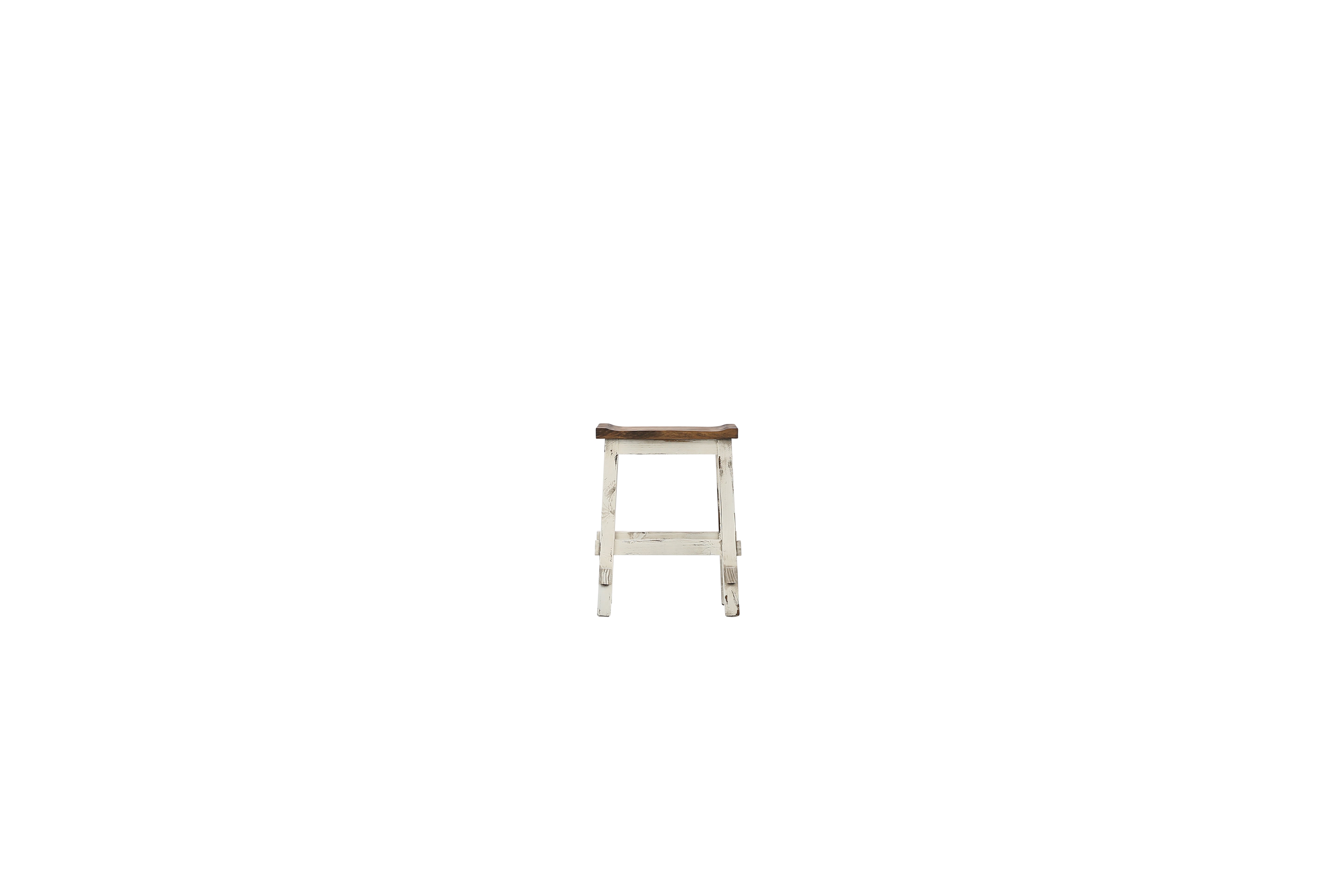 Lawman 24" Saddle Stool - White