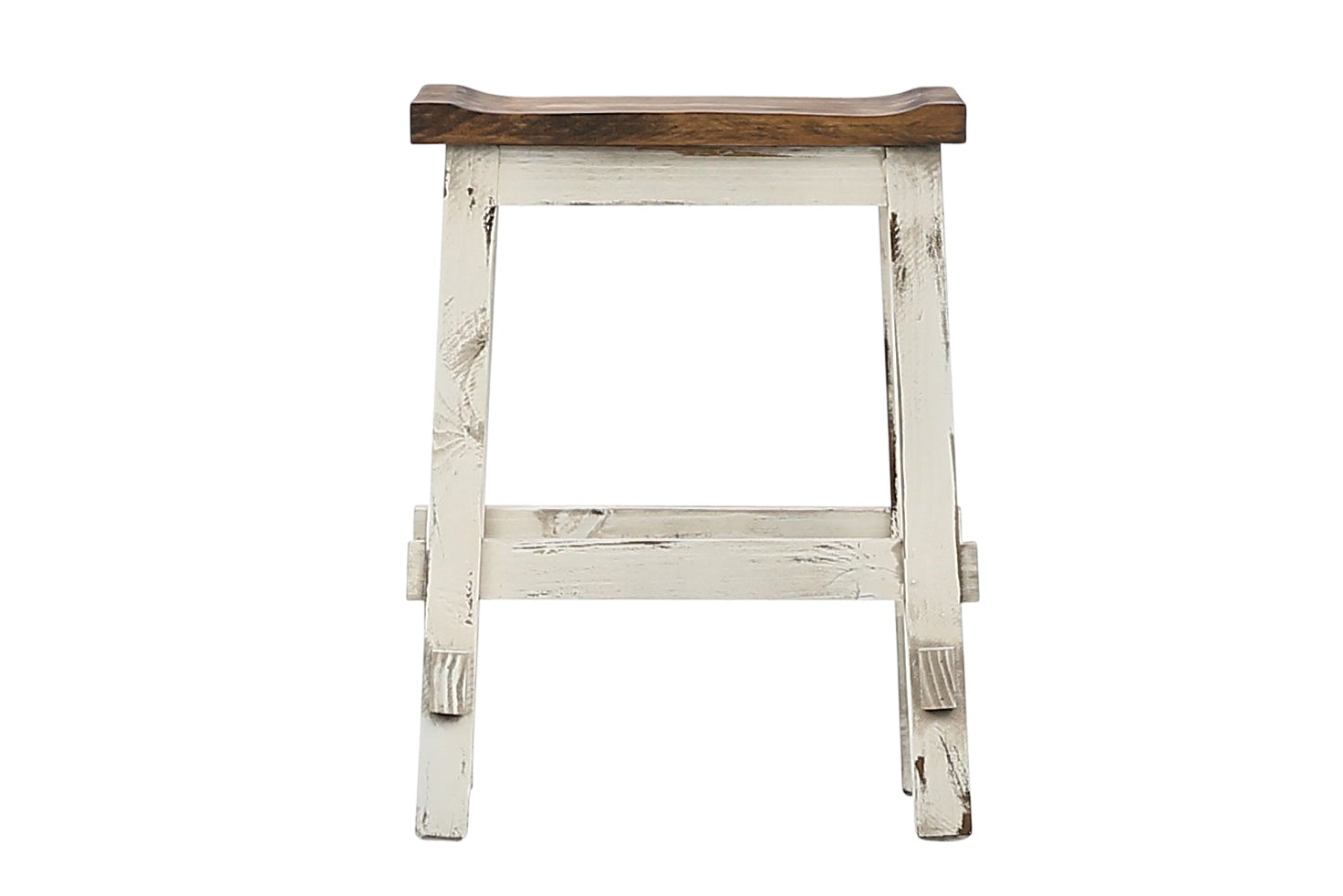 Lawman 24" Saddle Stool - White