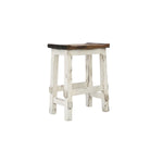 Lawman 24" Saddle Stool - White - Additional View 2