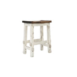 Lawman 24" Saddle Stool - White - Additional View 2