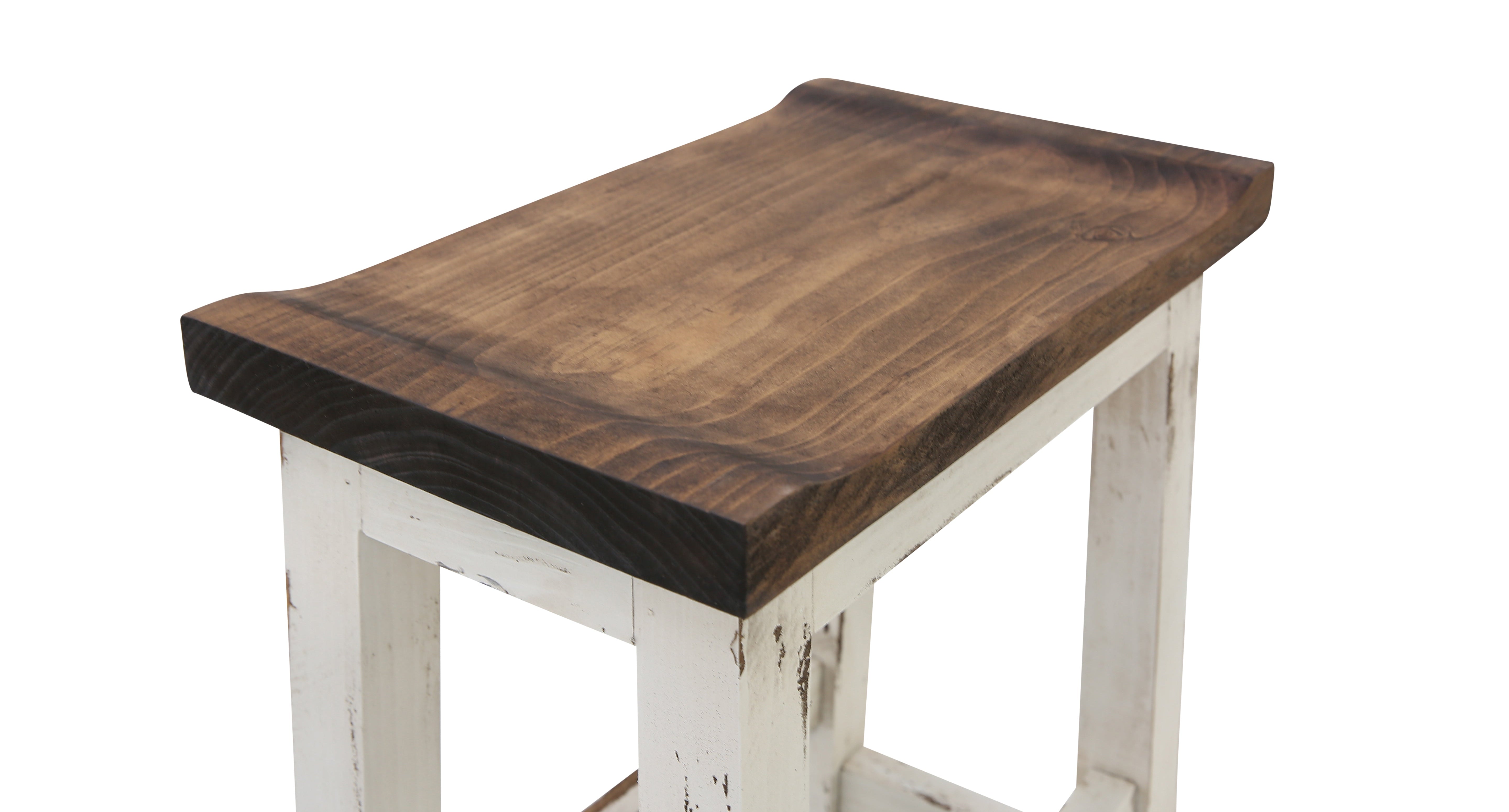 Lawman 24" Saddle Stool - White - Additional View 3