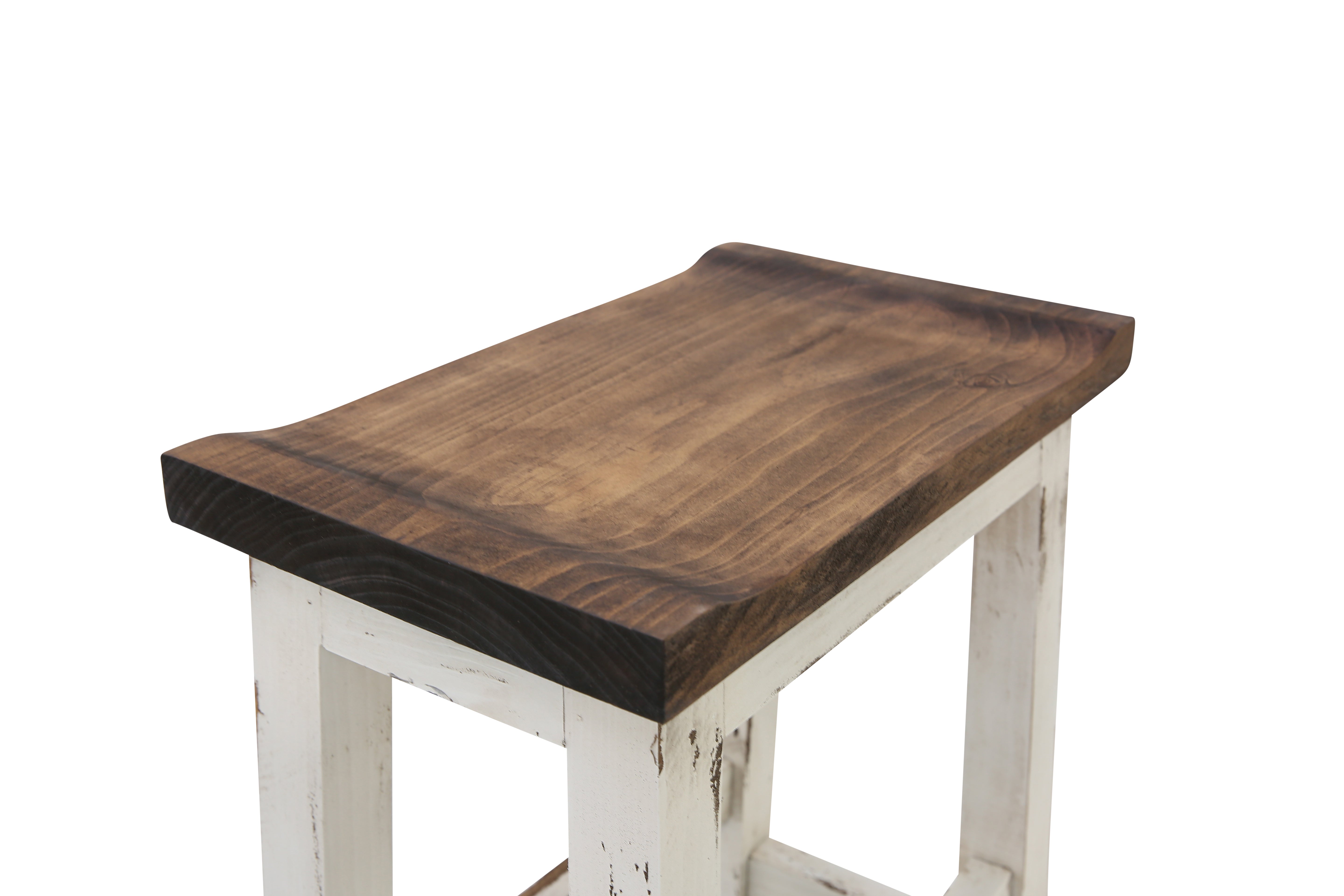 Lawman 24" Saddle Stool - White - Additional View 3