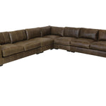 DAWKINS CHESTNUT LEATHER 4 PIECE SECTIONAL