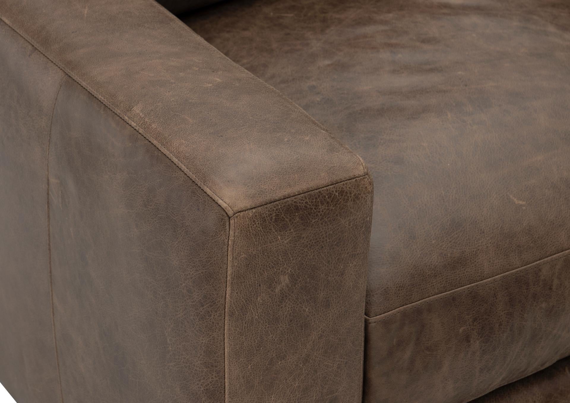 DAWKINS CHESTNUT LEATHER 4 PIECE SECTIONAL - Additional View 1