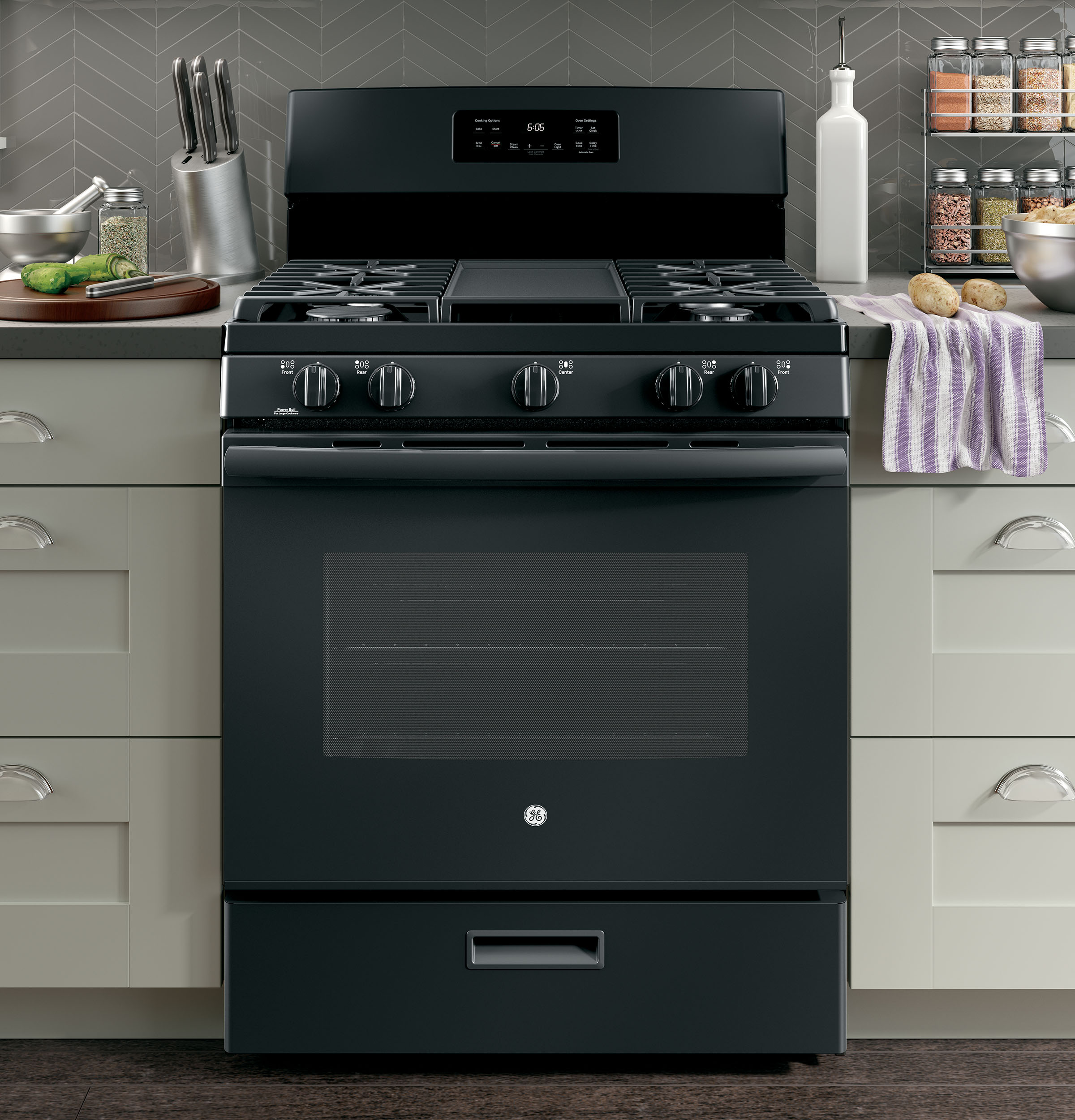 GE BLACK 30" FREE-STANDING GAS RANGE - Ranges - Additional View 10