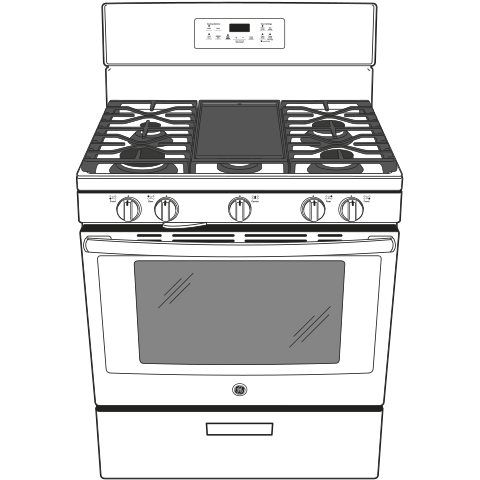 GE BLACK 30" FREE-STANDING GAS RANGE - Ranges - Additional View 14