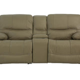Odessa Leather Power Zero Gravity Reclining Loveseat With Console - Taupe