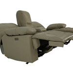 Odessa Leather Power Zero Gravity Reclining Loveseat With Console - Taupe - Additional View 4