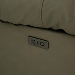 Odessa Leather Power Zero Gravity Reclining Loveseat With Console - Taupe - Additional View 7