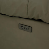 Odessa Leather Power Zero Gravity Reclining Loveseat With Console - Taupe - Additional View 7