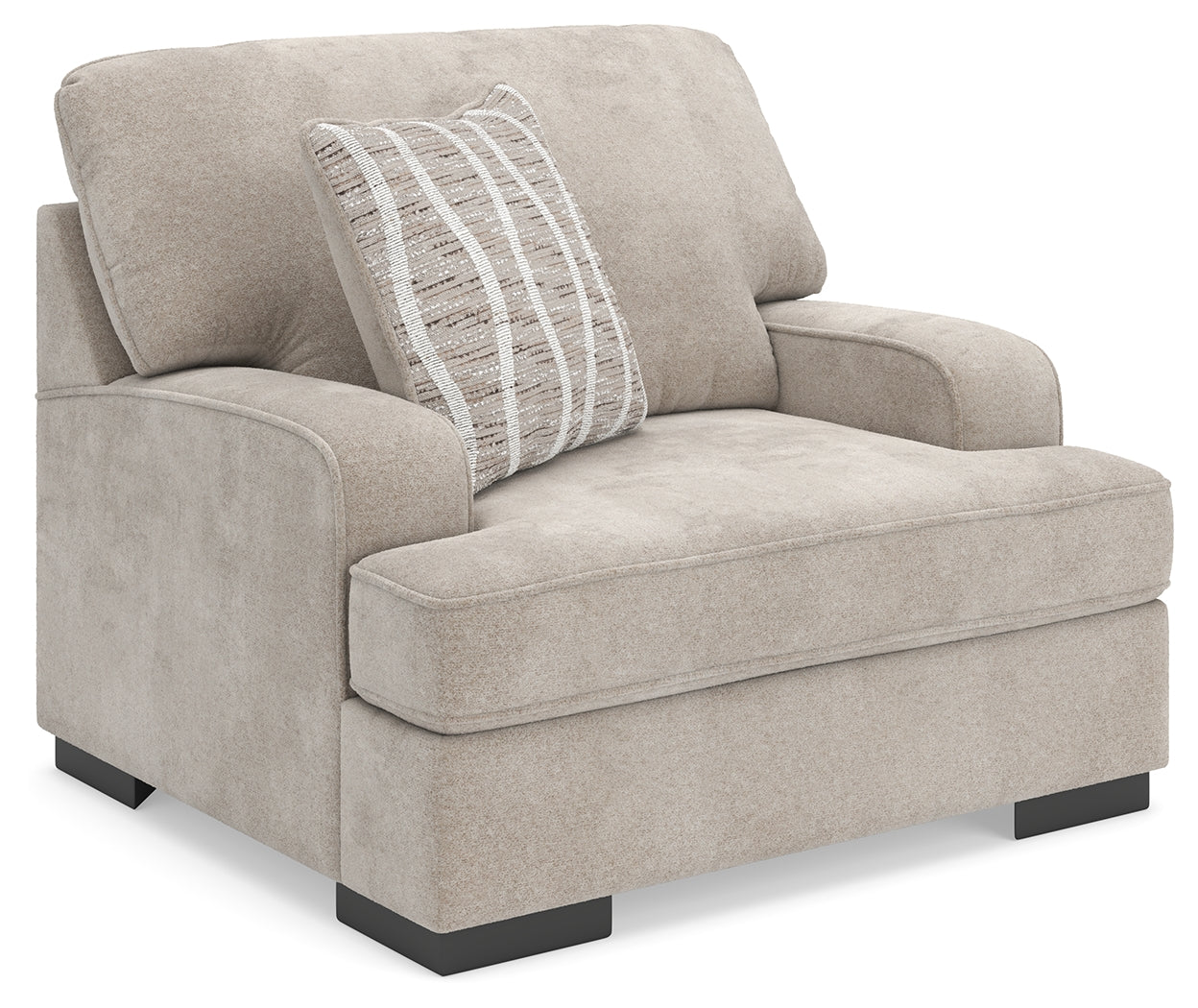 Ashley Furniture - HIGH PROFILE TAUPE OVERSIZED CHAIR - Beige Fabric - Chairs