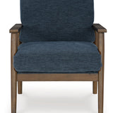 Ashley Furniture - Bixler Accent Chair - Navy - Blue Fabric - Chairs - Additional View 2