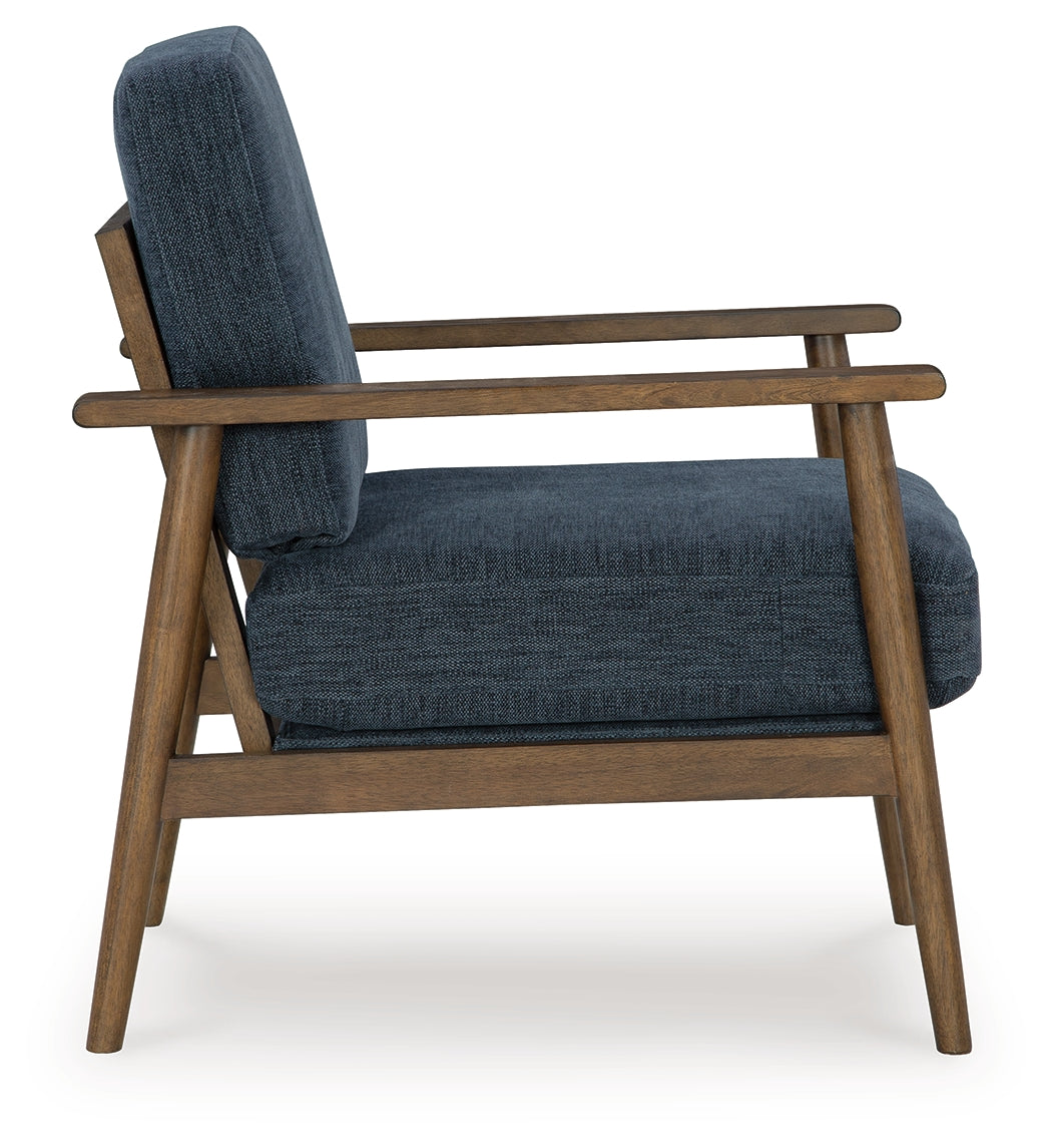 Ashley Furniture - Bixler Accent Chair - Navy - Blue Fabric - Chairs - Additional View 3