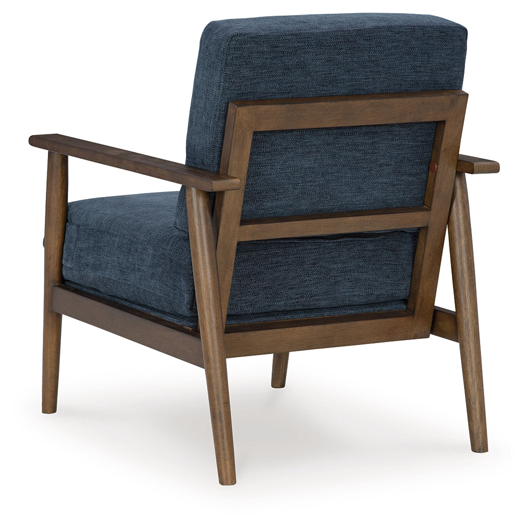 Ashley Furniture - Bixler Accent Chair - Navy - Blue Fabric - Chairs - Additional View 4
