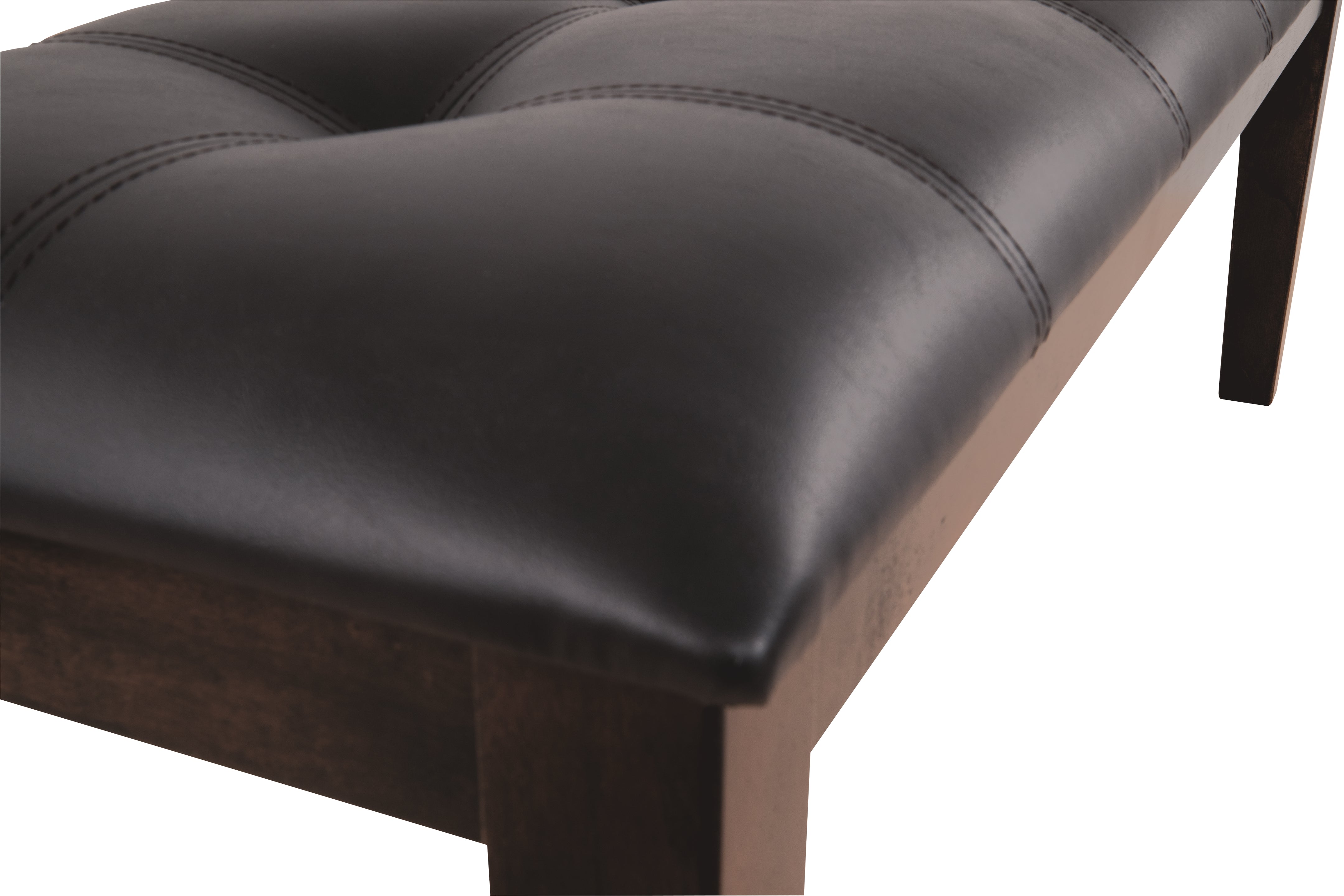Ashley Furniture - HADDIGAN DINING ROOM BENCH - Dark Brown Leather Match|Wood - Benches - Additional View 7