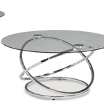 Ashley Furniture - HOLLYNYX 3 PIECE OCCASIONAL TABLE SET - Pearl Silver Glass|Metal - Tables