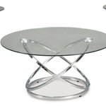 Ashley Furniture - HOLLYNYX 3 PIECE OCCASIONAL TABLE SET - Pearl Silver Glass|Metal - Tables - Additional View 2