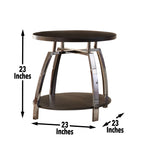 Steve Silver Furniture - COHAM END TABLE - Dark Brown Steel - Tables - Additional View 1